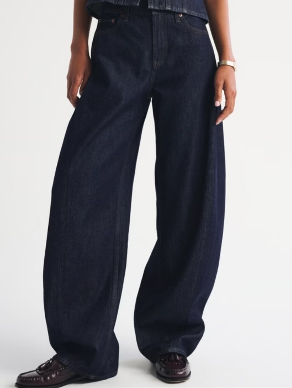 Abercrombie & Fitch Dark Blue Ultra Barrel Jeans - Picture 3 of 10